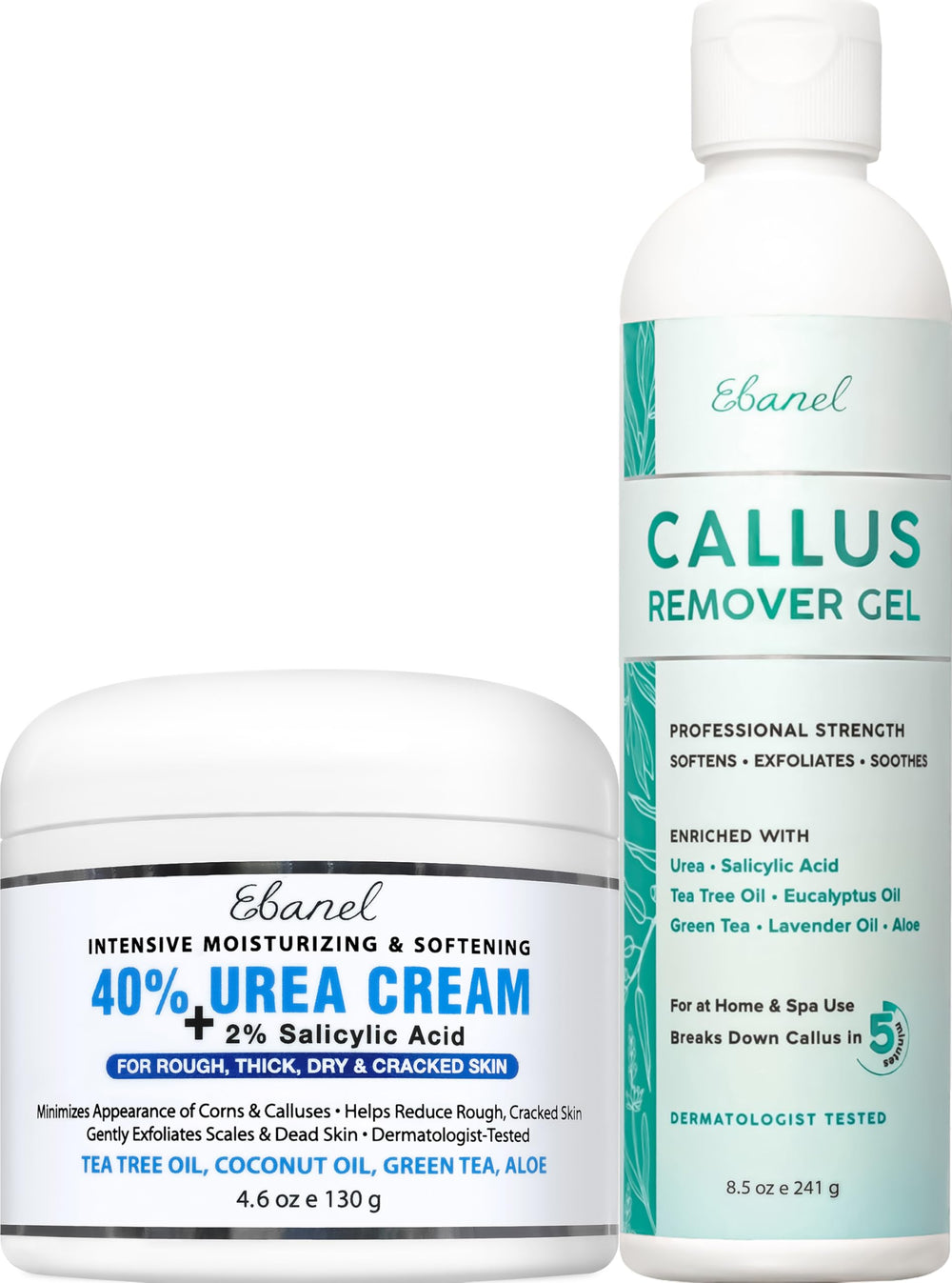 Ebanel set-callos-pies-gel exfoliante para suavizar callos de forma suave.