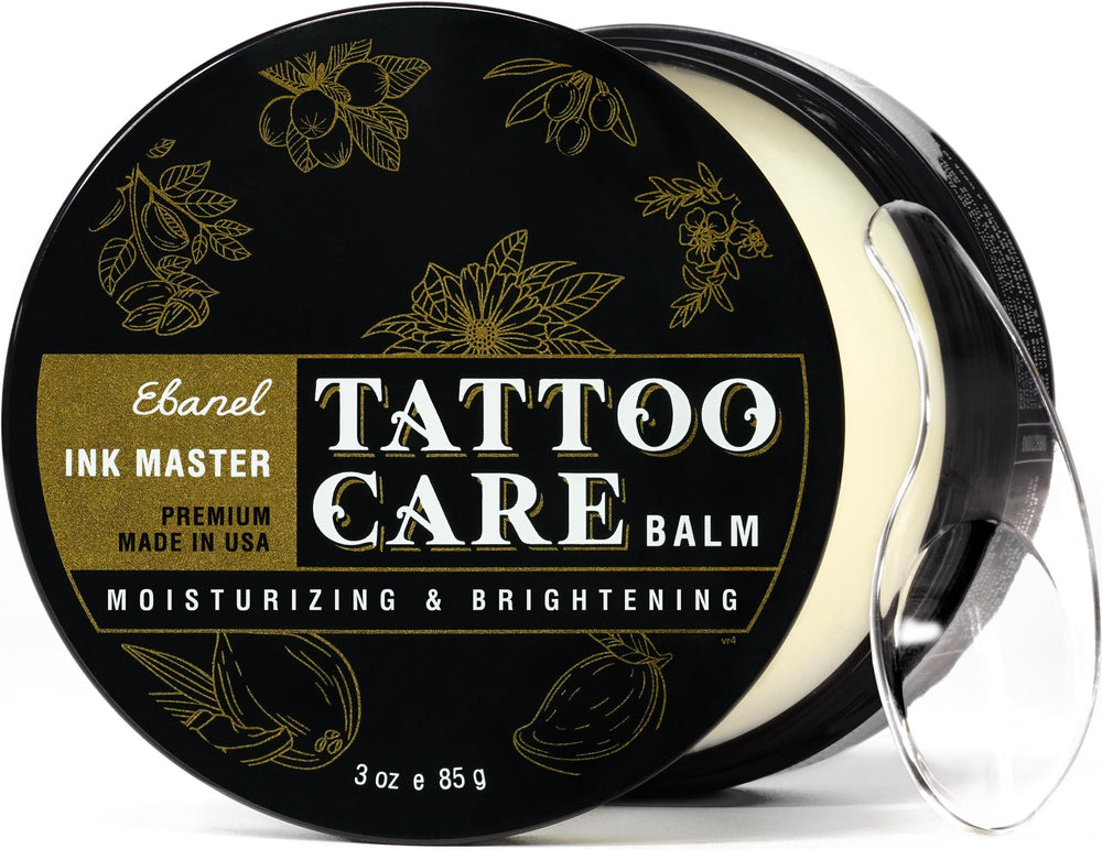 Bálsamo Ebanel Tattoo Balm envase 3oz para tatuajes, listo para aplicar