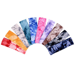 Diadema EBOOT con estampado teñido multicolor, mantiene el cabello recogido durante entrenos.