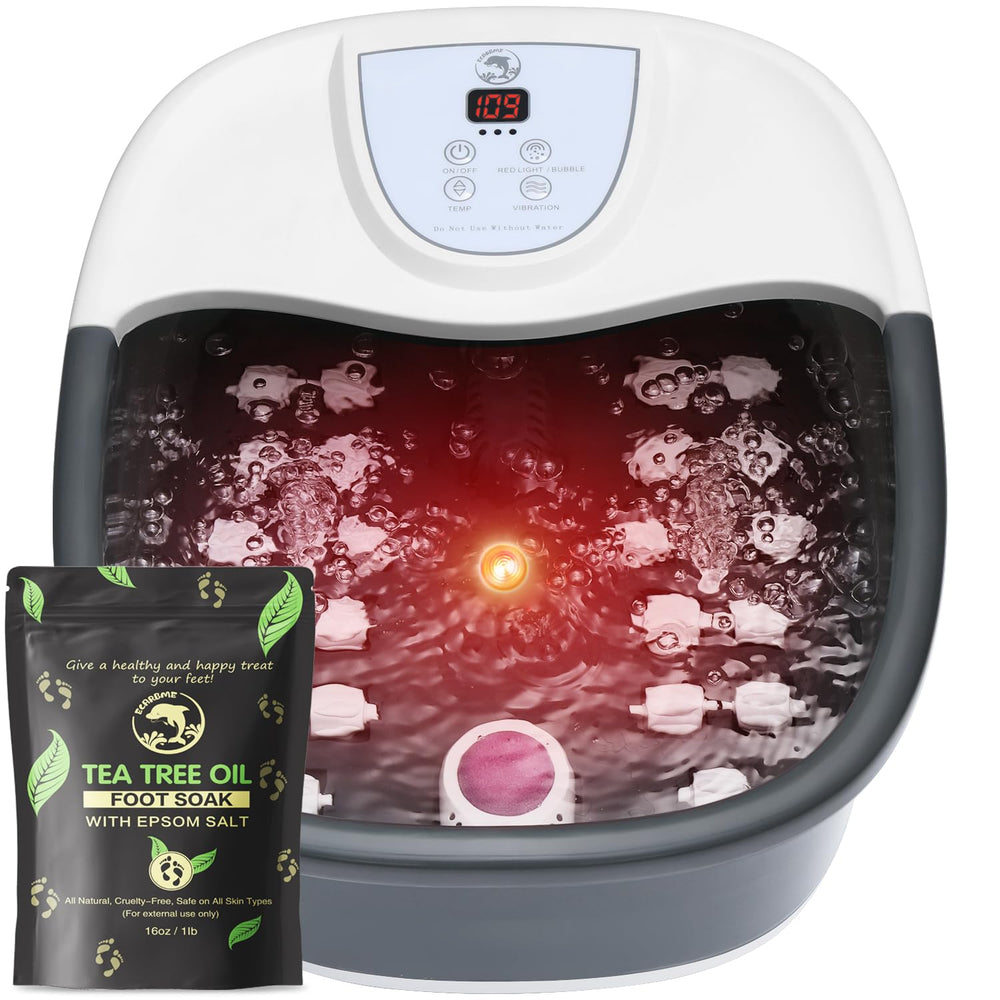 ECARBME spa de pies con rodillos de masaje para pies cansados y relajación.
