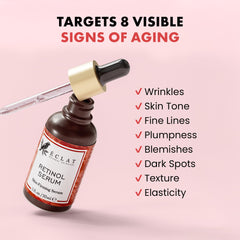 Sérum renovador de Retinol de Eclat Skincare, ingredientes activos nutren la piel.