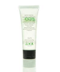 Envase biodegradable de ECO amenities, opción sostenible para huéspedes.