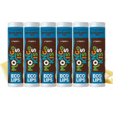 Eco Lips Mongo Kiss 6-pack tubes for longer-lasting hydration.