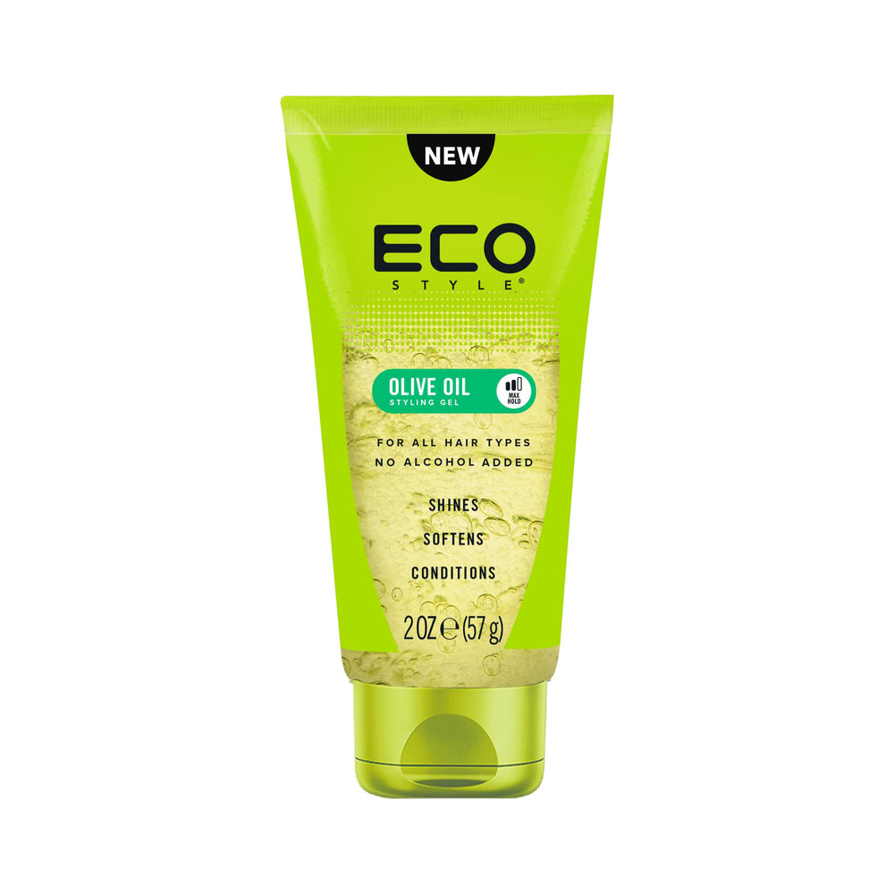 Eco Style Gel de Aceite de Oliva: botella de 2 oz para peinados duraderos y fáciles