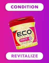 Eco Style cabello: brillo duradero gracias al gel de argán.