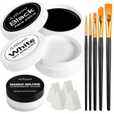 ecofavor pinturas cara negro blanco 50 g para cobertura total y acabado uniforme
