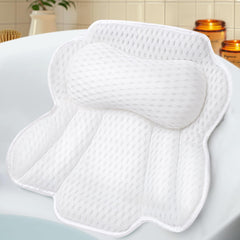 EcoHLL almohada de baño ergonómica que apoya cabeza y cuello para mayor comodidad.