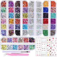 Edittime: caja de destellos oro y plata para uñas, estilo multicolor.