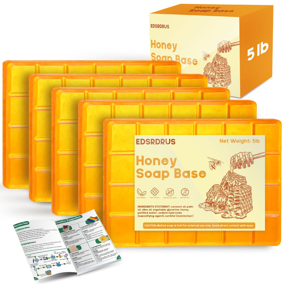 EDSRDRUS base de glicerina 5 lb miel, ideal para jabones perfumados en casa.