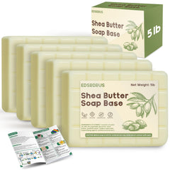 Base de jabón de glicerina EDSRDRUS 5 lb, lote grande para crear múltiples barras caseras.