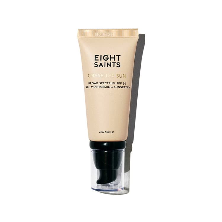 Eight Saints protección solar mineral facial SPF30 para uso diario sin residuo blanco.