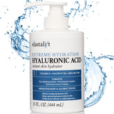 Elastalift crema corporal con ácido hialurónico en bote pompa para hidratación diaria.