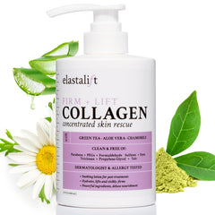 Elastalift crema de colágeno en botella: hidratación suave para cara y cuerpo.