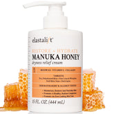 Elastalift Crema Manuka Honey en botella 15 oz para hidratación duradera.