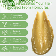 Textura rica de ELBBUB Batana, hidratación profunda para cabello dañado.