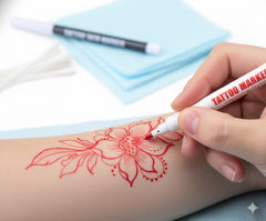 Marcadores para pruebas de diseño en la piel, seguridad y comodidad de Element Tattoo Supply.