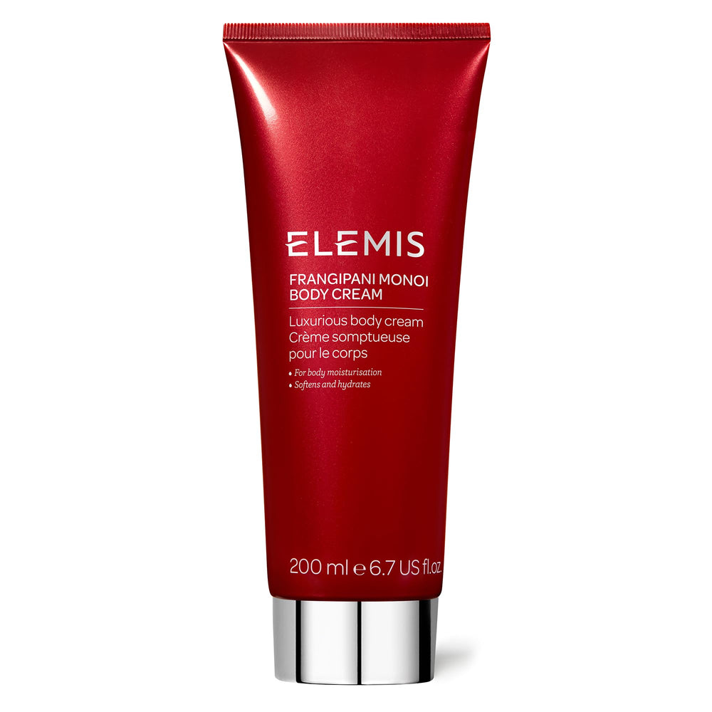 Elemis Frangipani Monoi crema corporal en botella, hidrata y perfuma la piel.