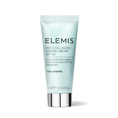 Elemis Pro-Collagen Marine Cream SPF 30 en envase de viaje ofrece hidratación diaria.