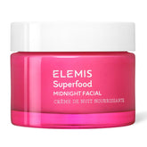Elemis Superfood Midnight Facial botella, hidratación nocturna suave para piel cansada