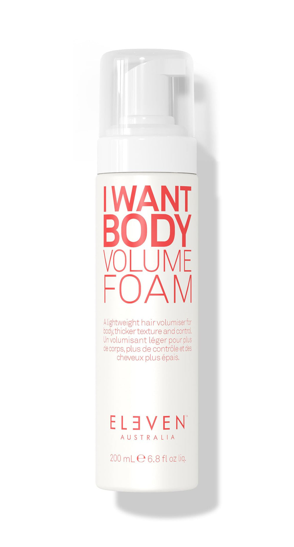 ELEVEN AUSTRALIA I Want Body Volume Foam – botella, volumen ligero para cabello fino