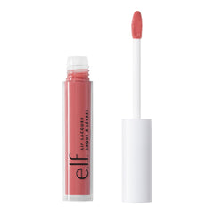 Laca labial e.l.f. en envase brillante, con brillo intenso.