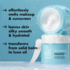 e.l.f. SKIN, hidratación con ácido hialurónico, piel suave tras la limpieza.