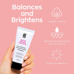 Elizabeth Mott Thank Me Later: base matte pour le visage, prépare la peau et prolonge le look.