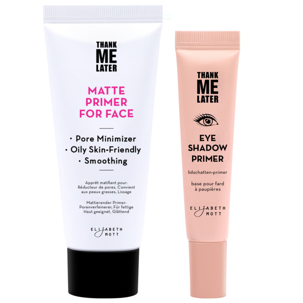 Elizabeth Mott Thank Me Later: bouteille d'apprêt visage et yeux pour une base durable.