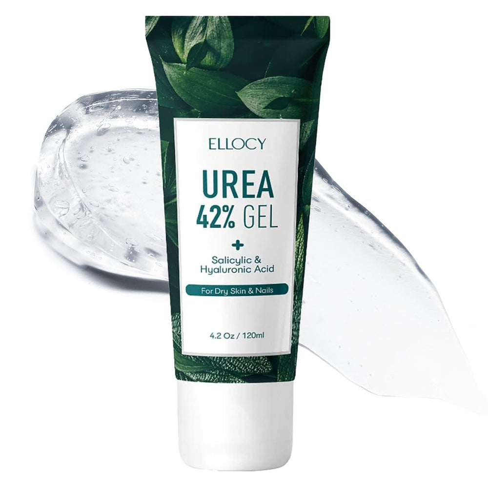 Gel Ellocy 42% Urea para pies, hidratación profunda y suave textura.