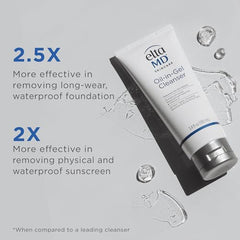 EltaMD aceite-en-gel para ojos y rostro retira protector solar sin irritar.