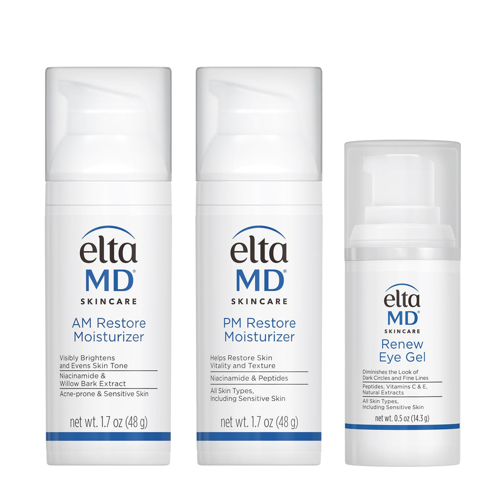 EltaMD kit mañana-noche: presentación para la rutina facial diaria.