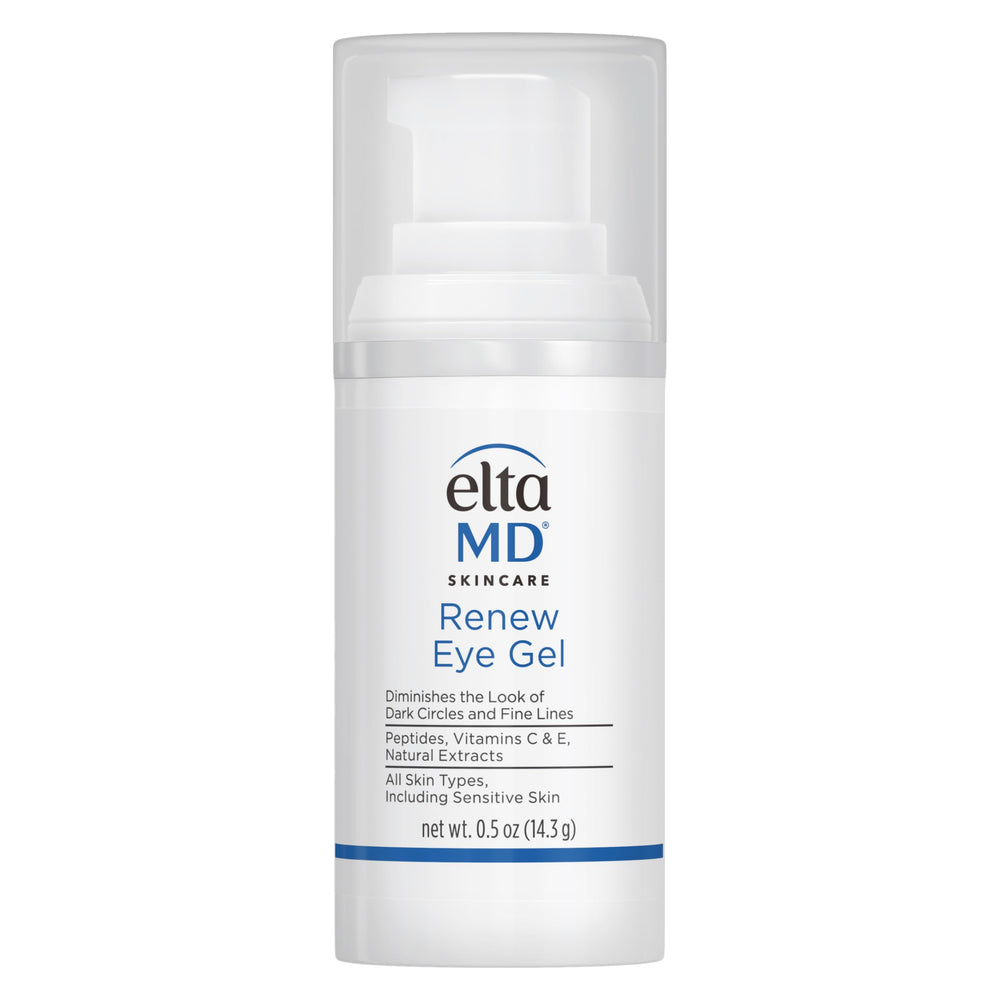 EltaMD Renew Eye Gel, botella con bomba para aplicación diaria.