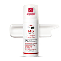 EltaMD UV Daily Hydration+ bouteille élégante facilitant l'application quotidienne et hydratante.