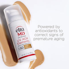 EltaMD UV Elements protección mineral con zinc y titanio para piel suave.