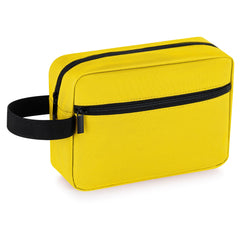 Elviros bolsa de aseo de viaje amarilla brillante, ideal para viajes cortos y organización diaria.
