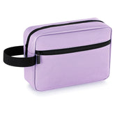 Elviros bolsa de aseo lavanda, vista frontal, ideal para ordenar cosméticos.