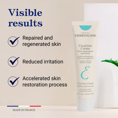 Aplicación en rostro con Embryolisse Cicalisse para calmar irritaciones.