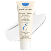 Embryolisse Hidra-Crema Ligera en envase de aluminio, hidratación suave para piel normal a mixta.