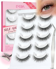 EMEDA pestanas autoadhesivas naturales 10mm para un look suave y duradero.