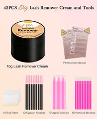 EMEDA professional removal kit tools laid out for precise lash extension removal