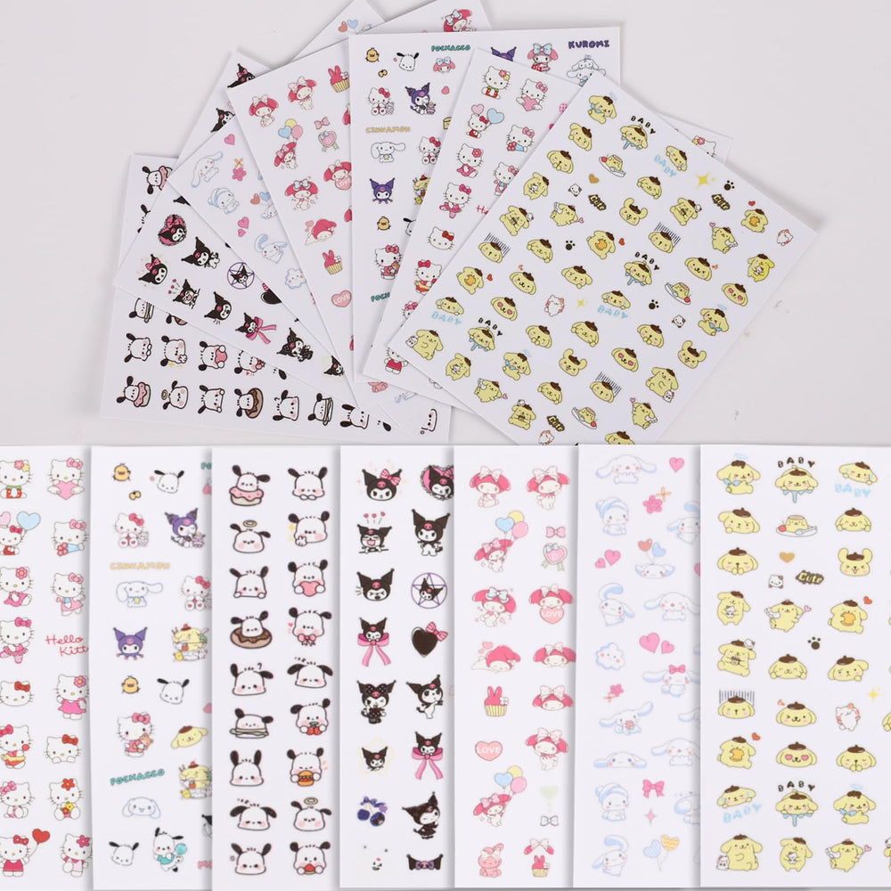 Emifunny pegatinas para uñas: diseños kawaii variados para decoración rápida y duradera.