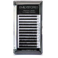 EMILYSTORES extensión inferior de pestañas, curva J, 0.10 mm, 5 mm, para look natural diario.
