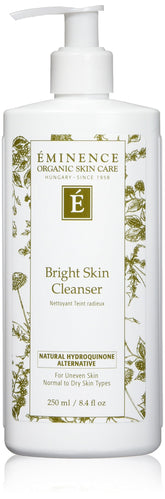 Eminence Bright Skin Cleanser en envase; limpieza suave para piel normal a seca.
