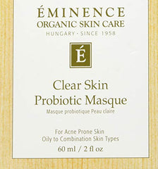 Eminence Clear Skin Probiotic Masque texture crèmeuse: purifie et revitalise la peau.