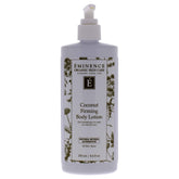 Lotion Eminence raffermissante à la noix de coco – bouteille, hydratation profonde pour peau satinée.