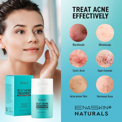 Aplicación de crema Enaskin Naturals sobre área afectada para alivio rápido.