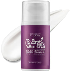 Crème Enaskin Naturals Retinol pour le cou sur pompe, application précise et propre.