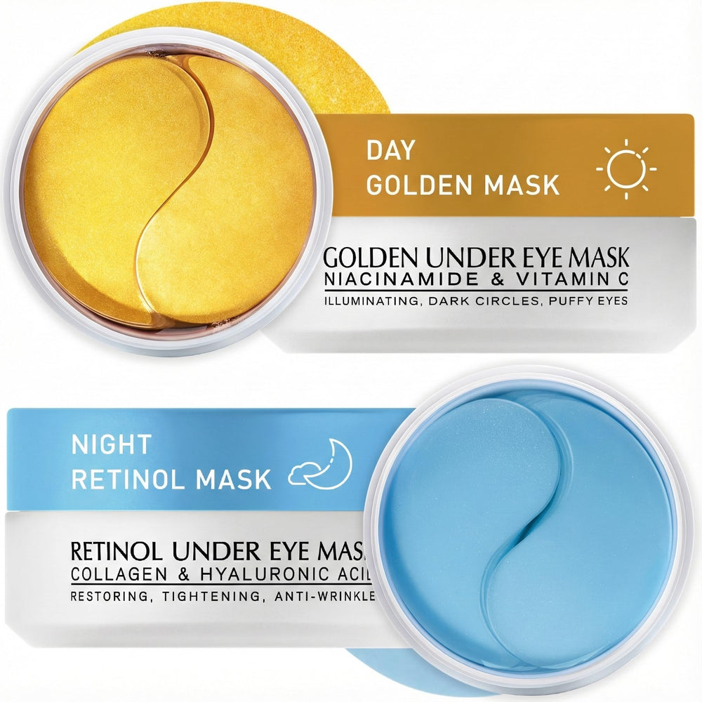 Parche ocular Enaskin Naturals, retinol y oro 24K, para ojos hinchados y ojeras.