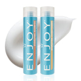 Enjoy shampoo hidratante, botella vertida, limpieza suave para el uso diario.