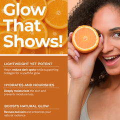 Piel radiante tras usar Envy Serum Vitamina C.